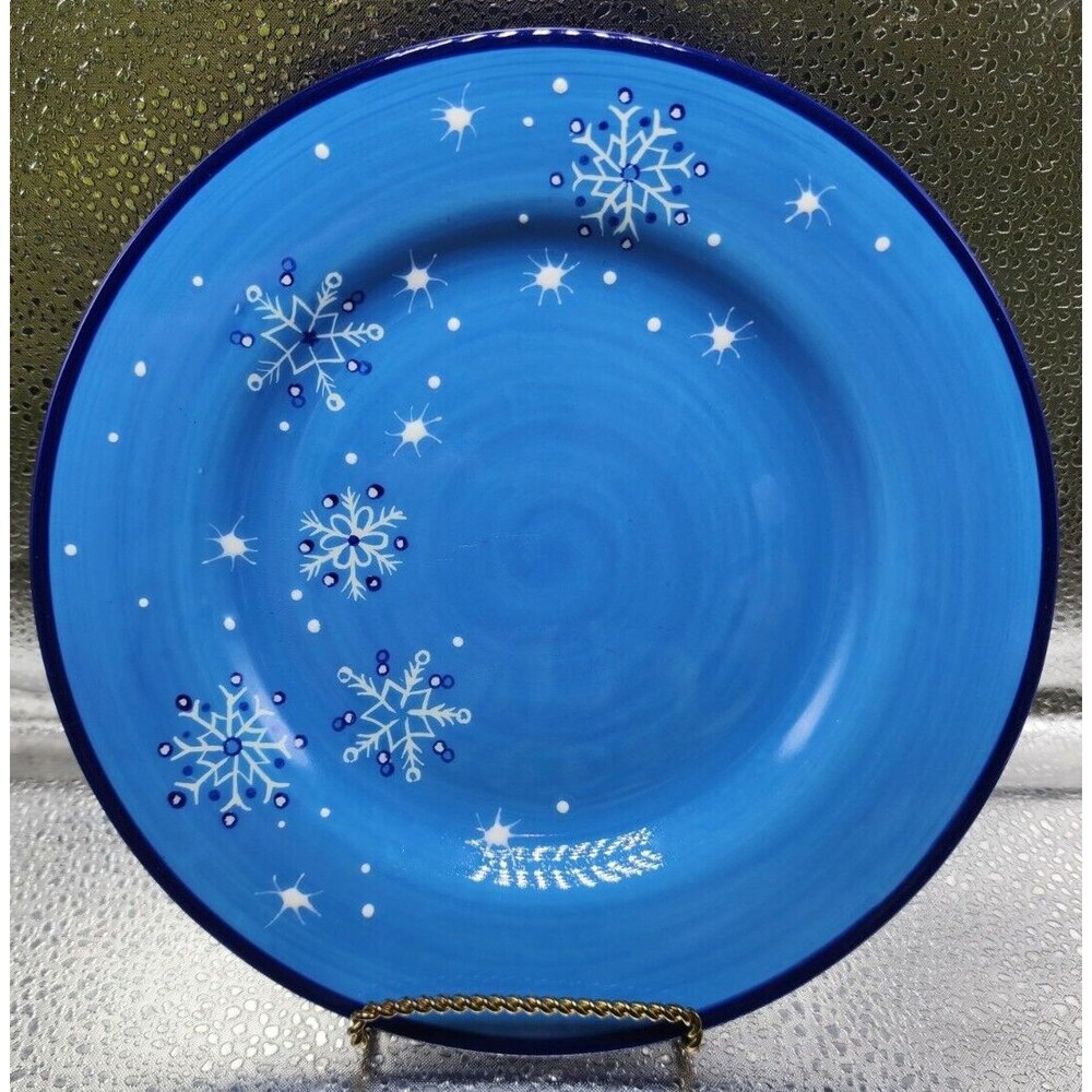 Pfaltzgraff Ice Crystals  Holiday/Winter Snowflakes Salad Plates (Set of Four) - Picture 6 of 16